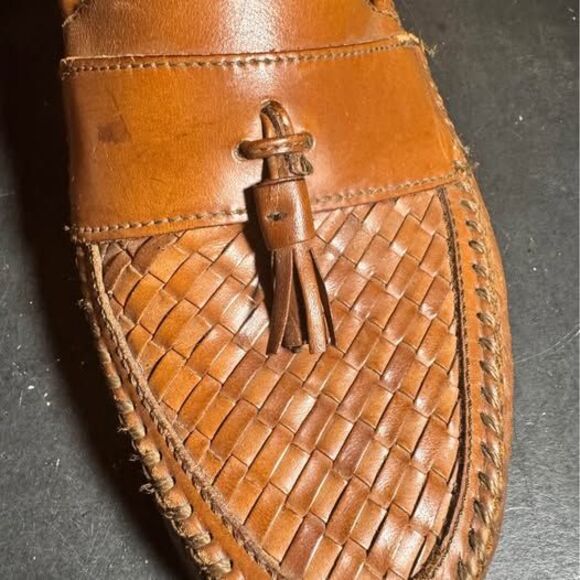 BASS Brown Leather Tassel Loafers Size 9.5 M [Shoe 250] main image 5